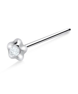 Stone Placed Flower Straight Nose Stud NSKA-778